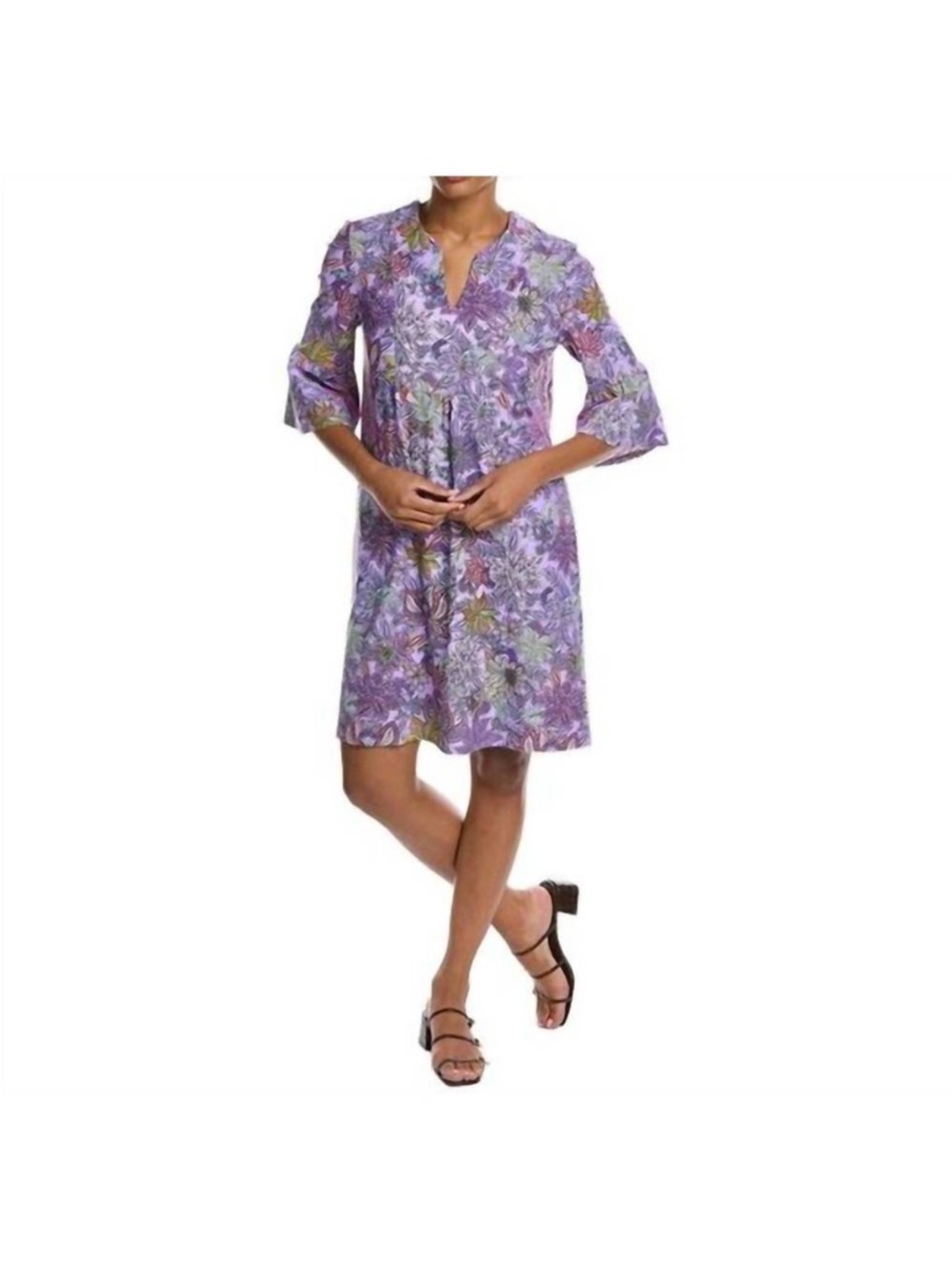 Jude Connally Kerry Botanical Floral Lilac Dress size Large NWT